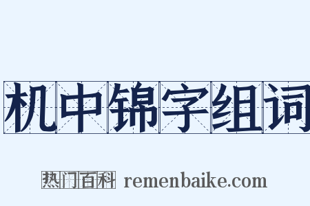 机中锦字组词是什么意思的图片